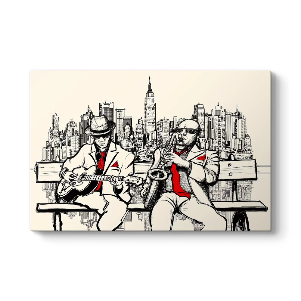 Two Jazz Men Tablosu - Model 1